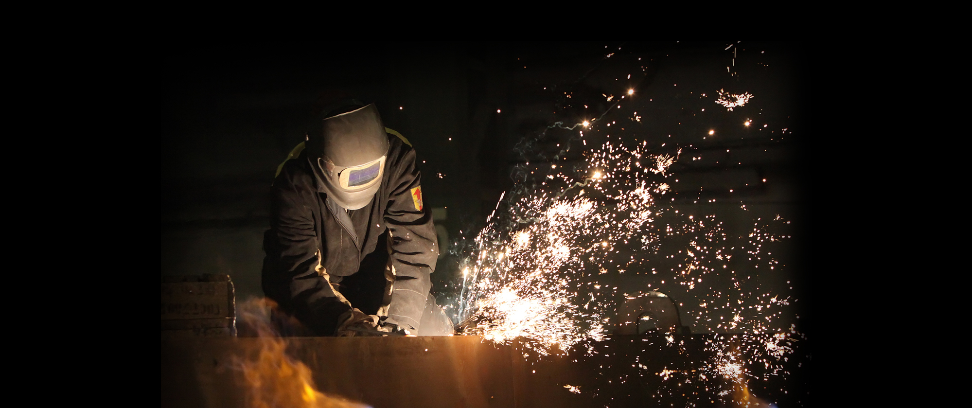 Franklin Park Plasma Plate Burning - Welding in Progress